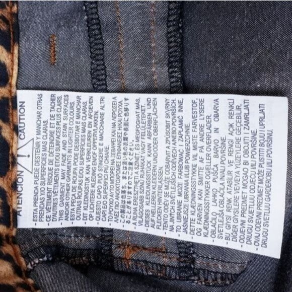 Zara Leopard Animal Print Stretch Ankle Skinny Jean Trousers sz‎ 2 - Picture 11 of 13